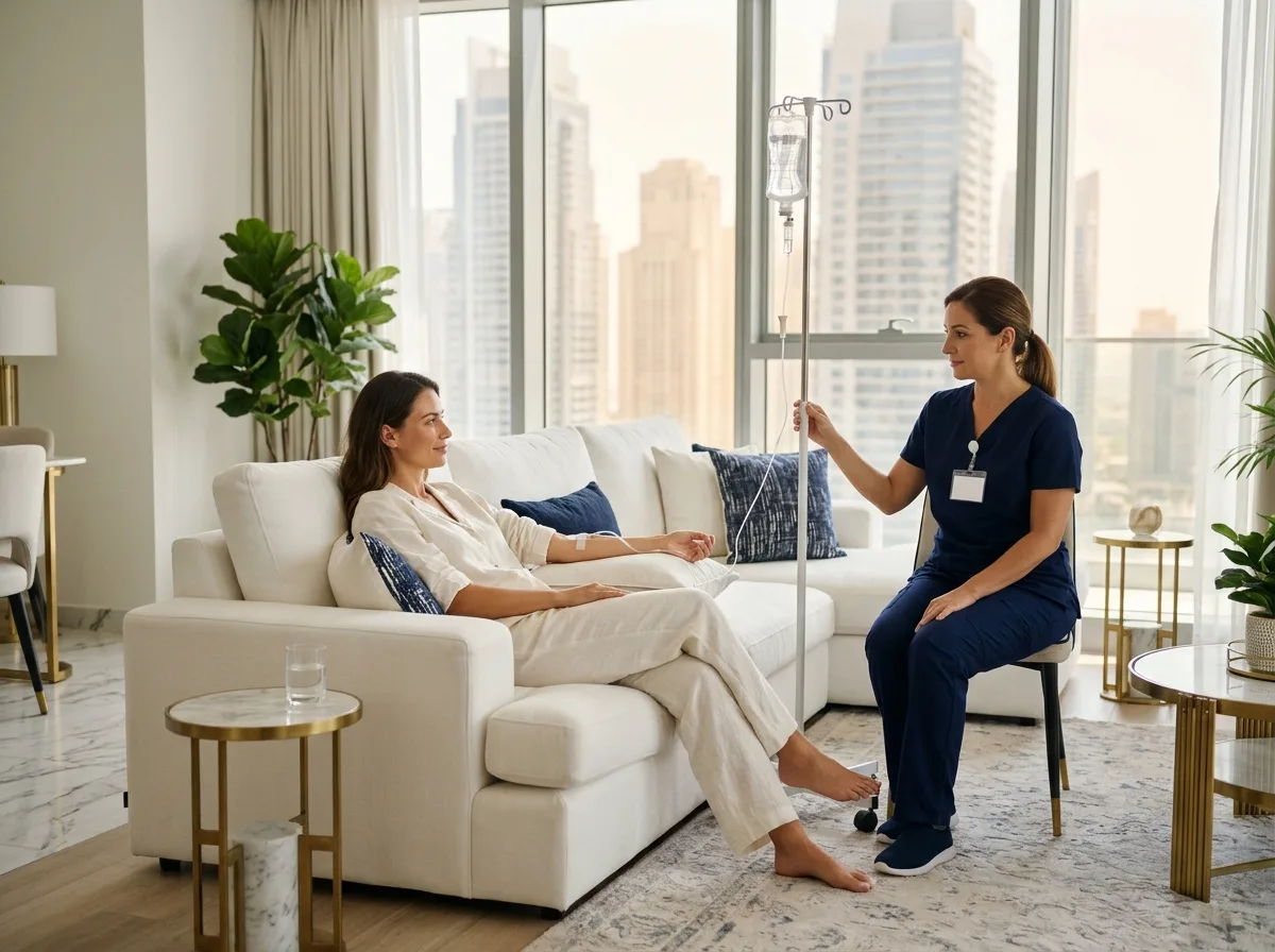 Glutathione IV drip at home in Dubai