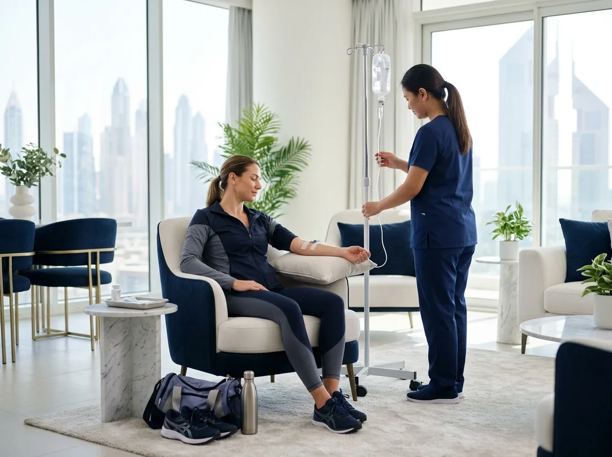 Athletic recovery IV therapy in Dubai