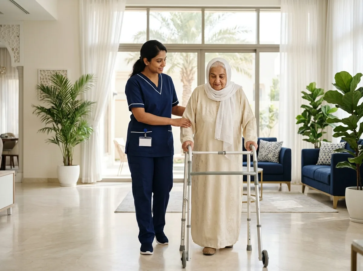 Professional elderly care support at home
