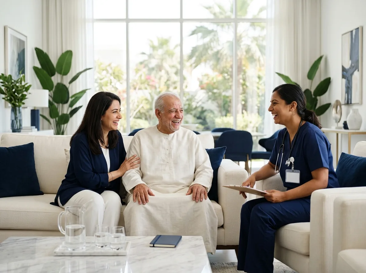 Families choosing elderly care at home