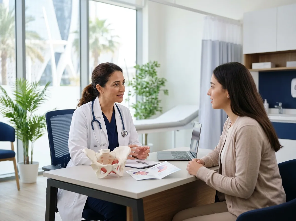 Doctor discussing HPV testing and sexual health screening